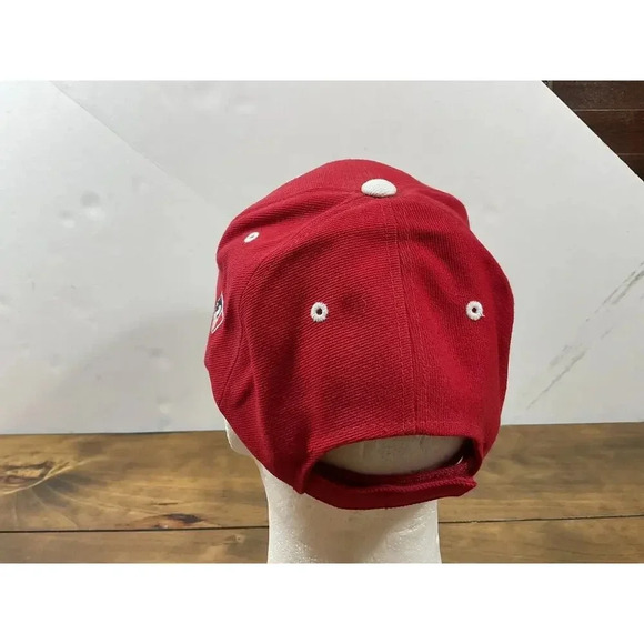 Texas Rangers Cap Snap Back Red White MLB Baseball Genesis Headwear Mens Hat - Picture 3 of 6